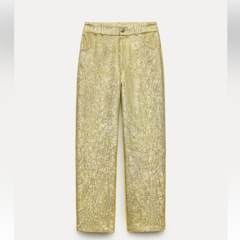 ❌️SOLD❌️SHINY PANTS ZW COLLECTION SIZE M - Picture 7 of 12